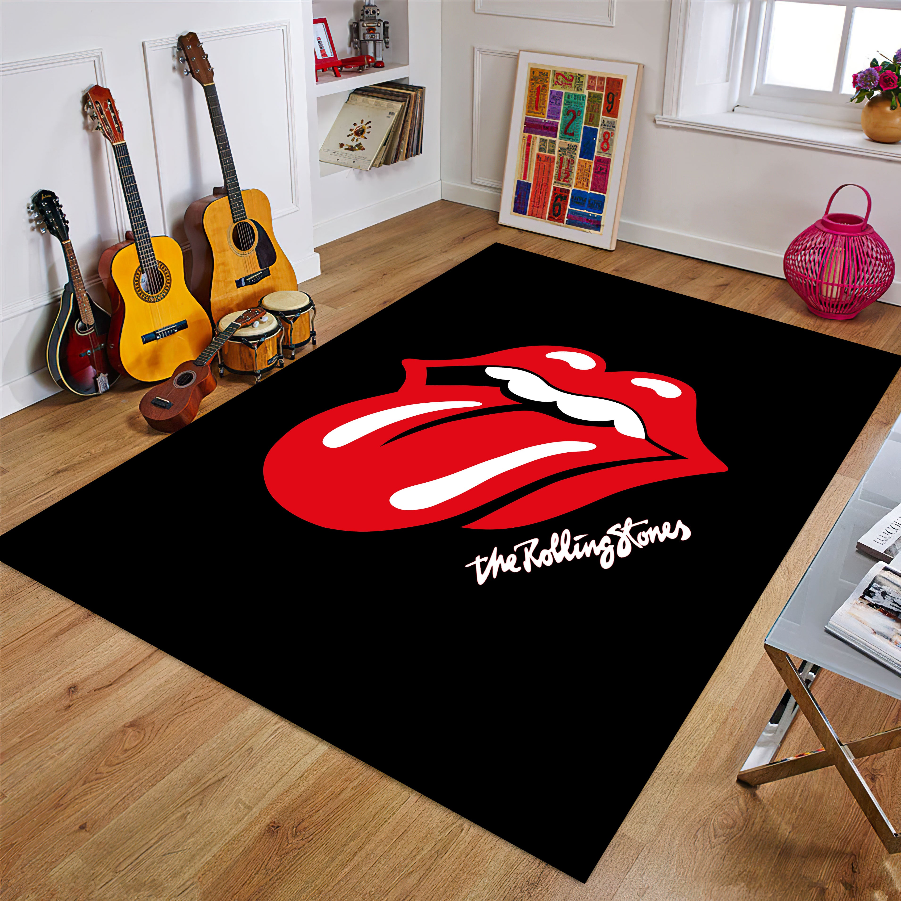 The Rolling Stones Lips and Tongue Logo Carpet
