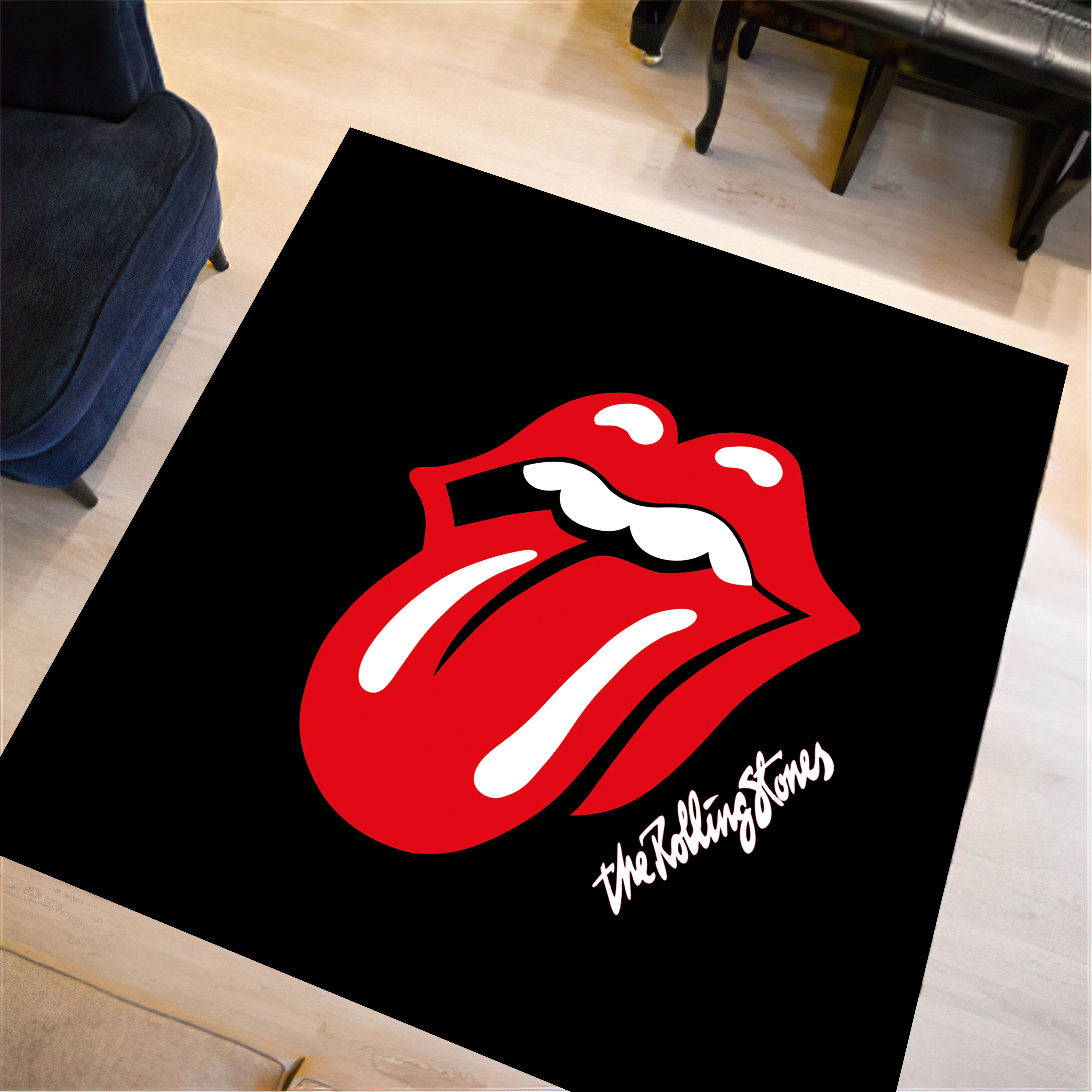 The Rolling Stones Lips and Tongue Logo Carpet